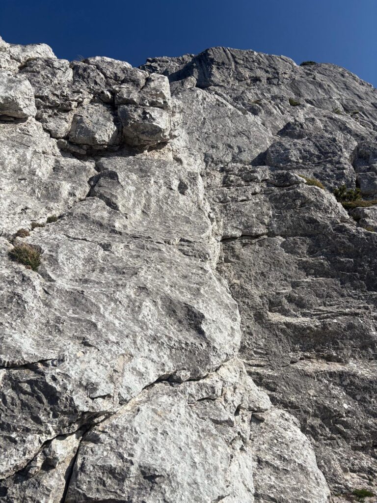 Schlüsselstelle nach Einstiegsrampe
