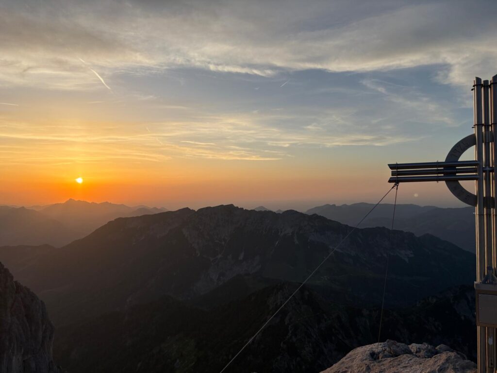 Fleischbank bei Sonnenuntergang