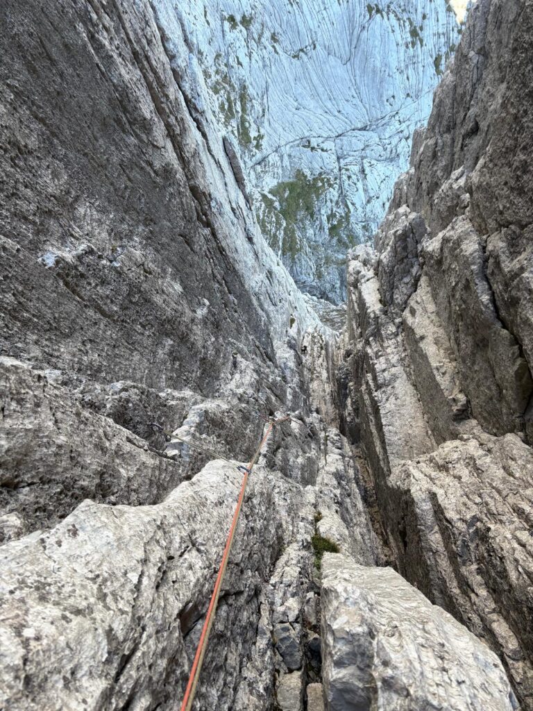 11. Seillänge in der Schlucht