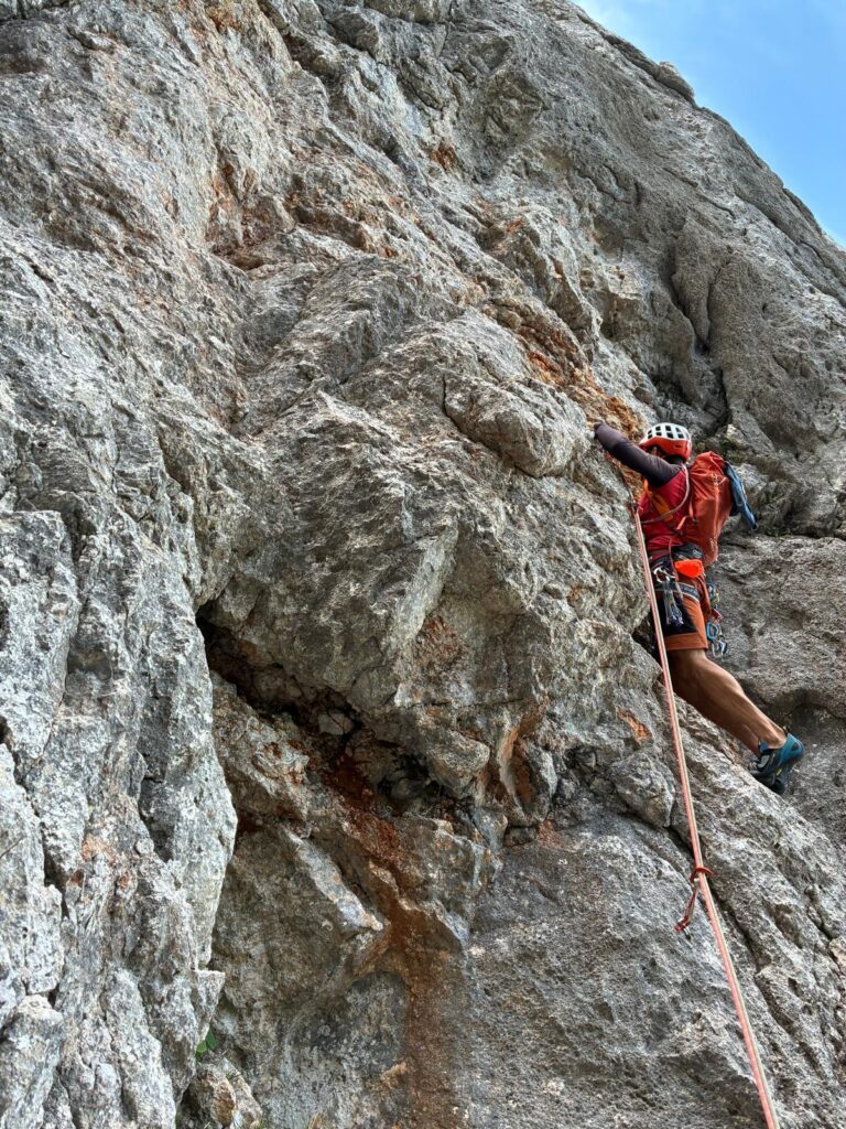 8.Seillänge: Löst sich besser auf, als es aussieht