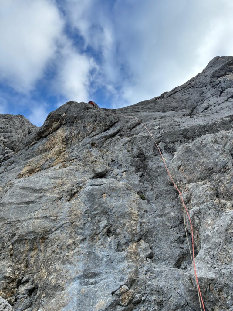 1.Seillänge Sonnenpfeiler