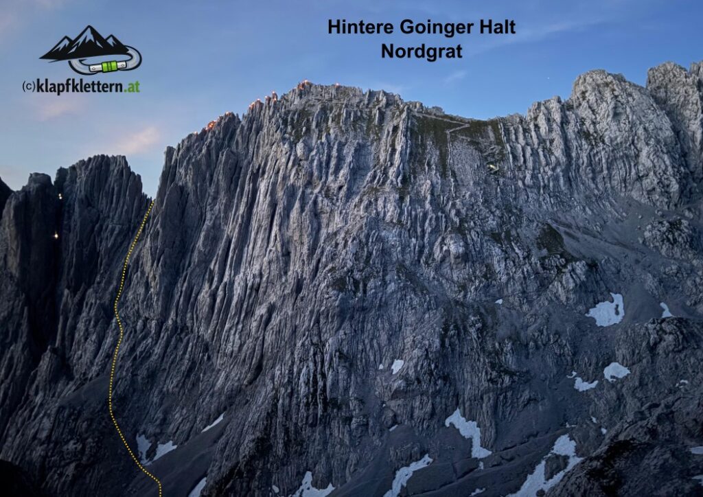 Hintere Goinger Halt Nordgrat Übersichtsbild